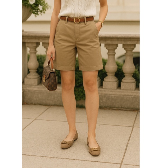 TORY BURCH Chino Bermuda Shorts Size 25 - Picture 2 of 12